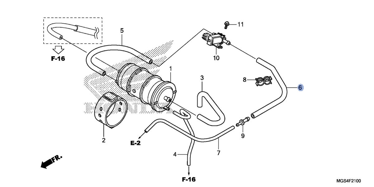 Honda OEM part 17414-MGS-T50