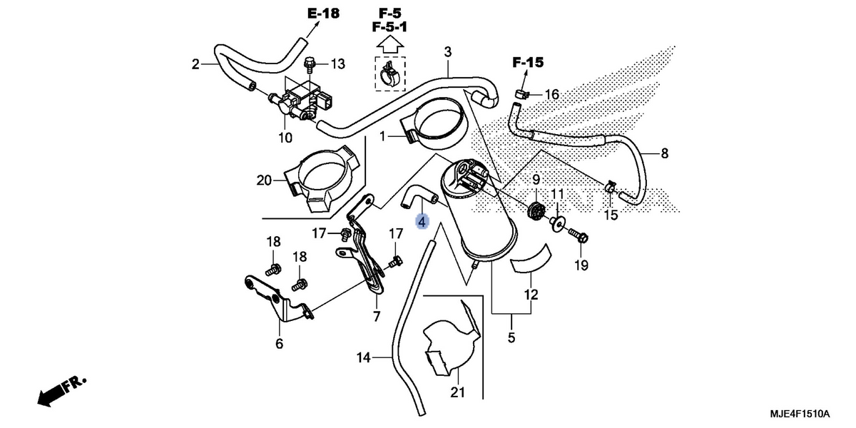 Honda OEM part 17414-MJE-L00