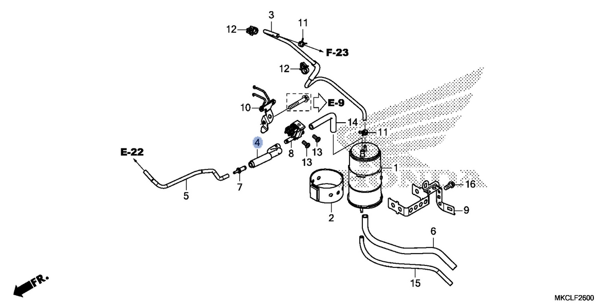 Honda OEM part 17414-MKC-A00