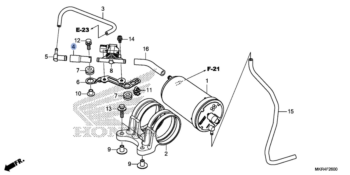 Honda OEM part 17414-MKR-D10