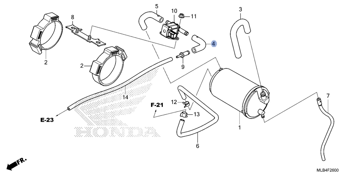 Honda OEM part 17414-MKT-D00