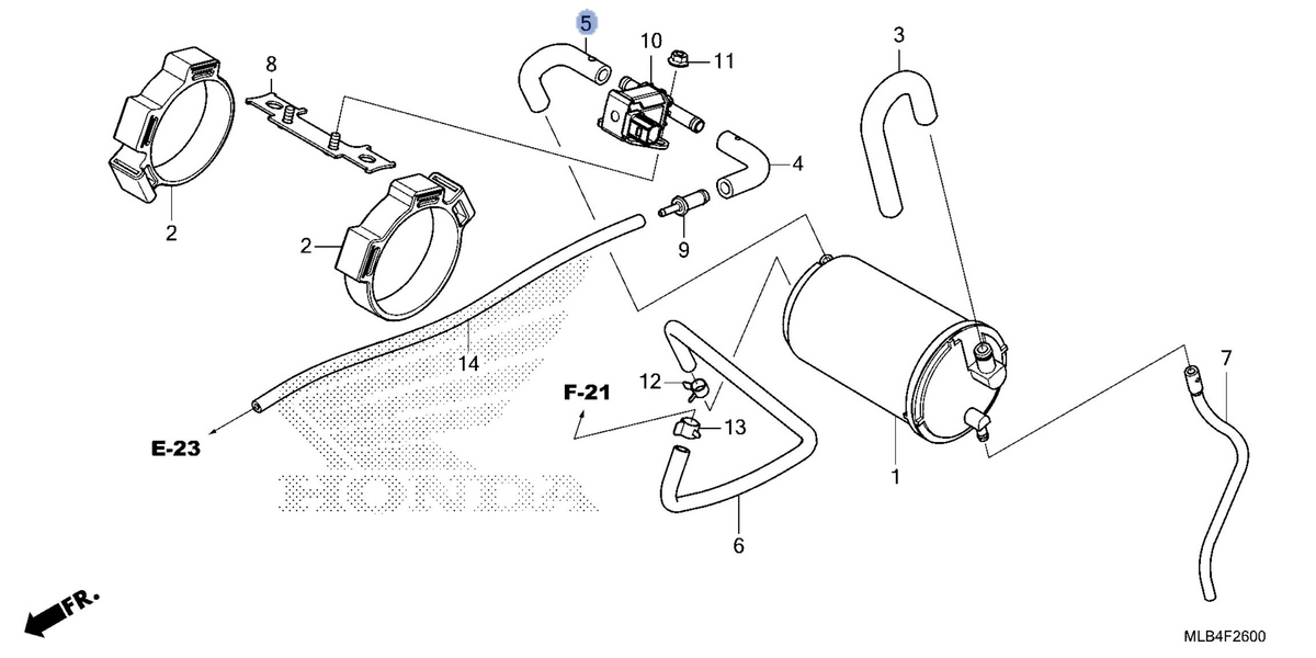 Honda OEM part 17414-MLB-D00