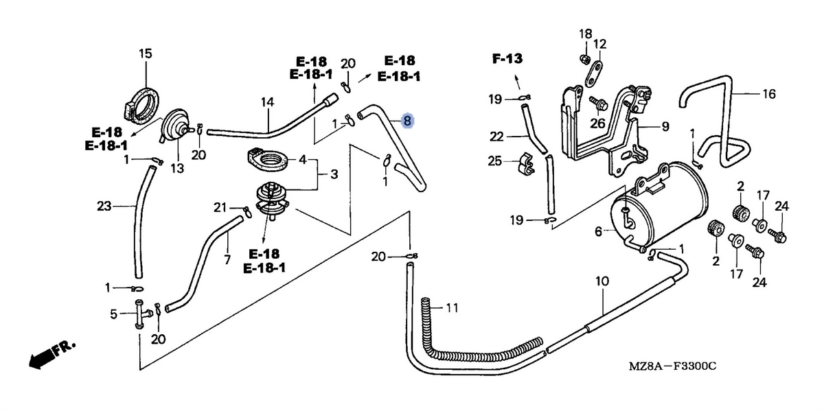 Honda OEM part 17414-MZ8-U50