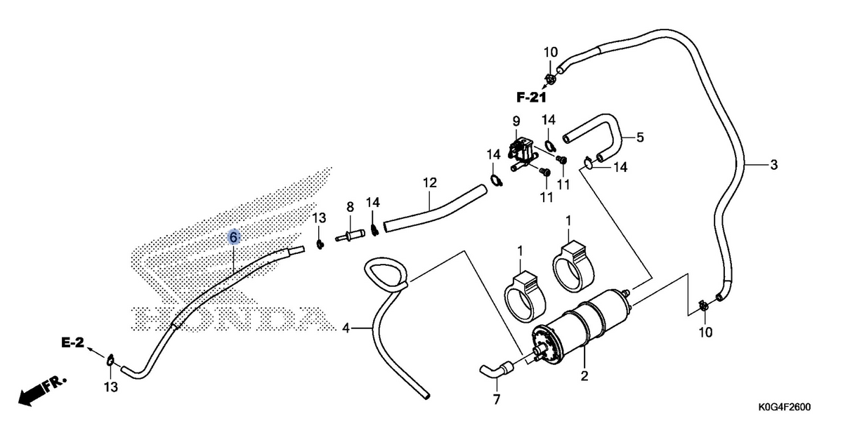 Honda OEM part 17415-K0G-900