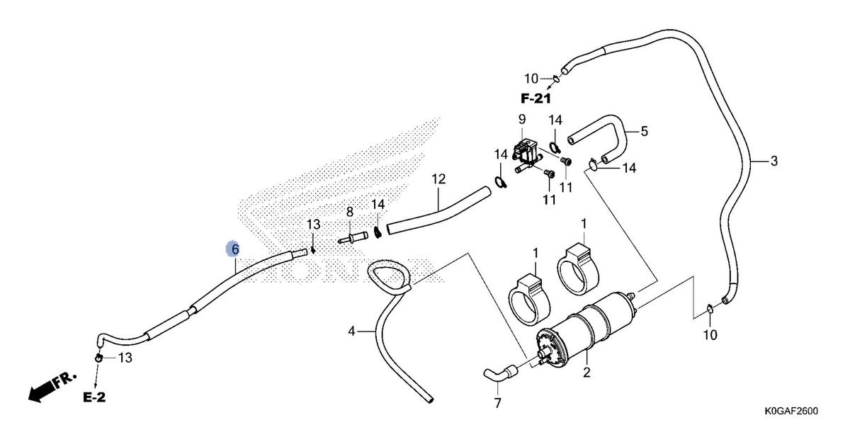 Honda OEM part 17415-K0G-V20