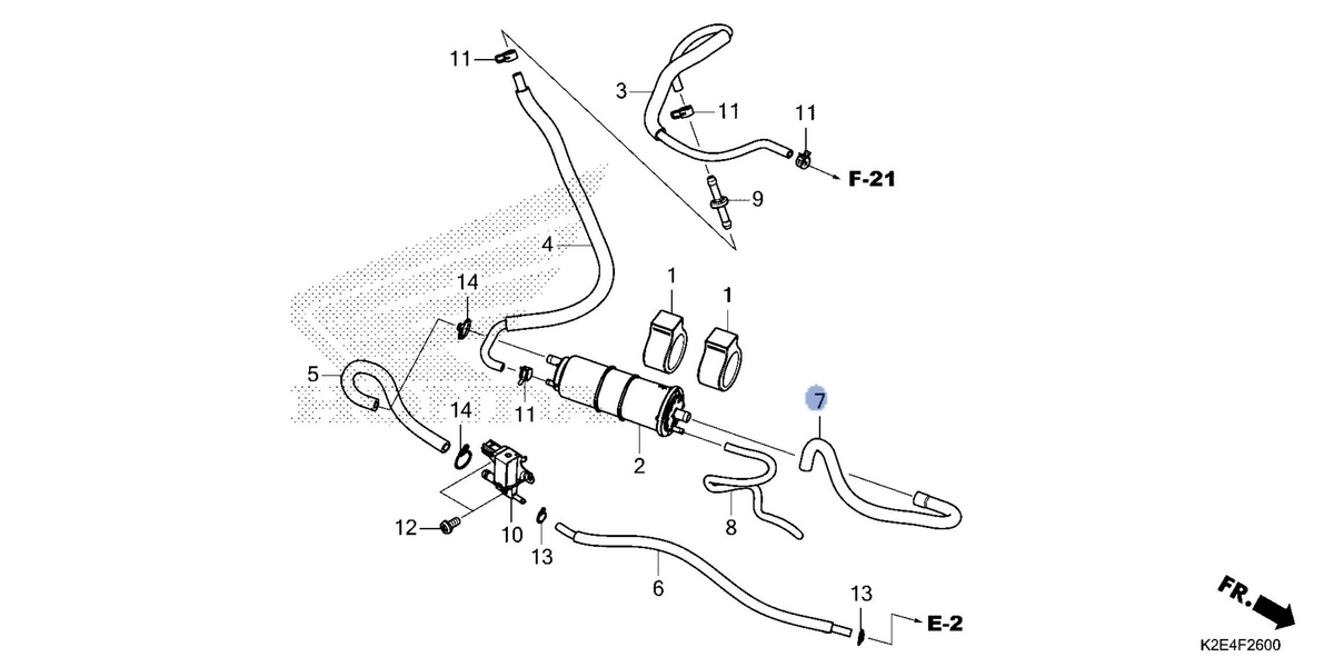 Honda OEM part 17415-K2E-T00