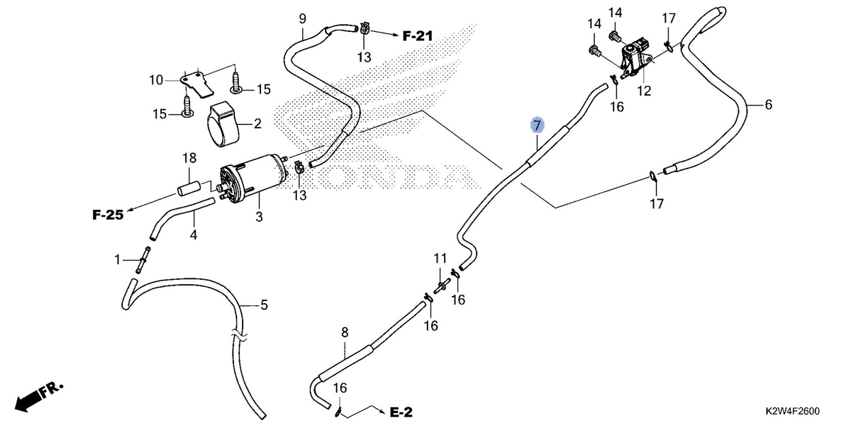 Honda OEM part 17415-K2W-J10