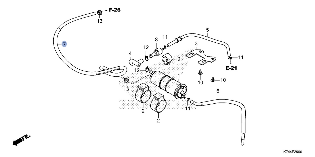 Honda OEM part 17415-K74-F00