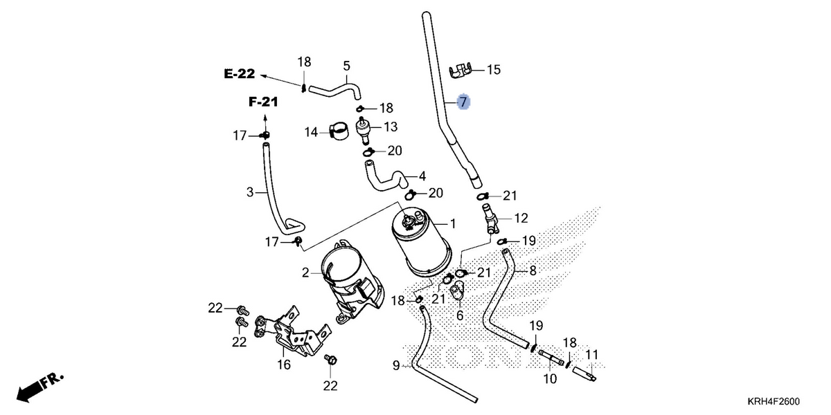 Honda OEM part 17415-KRH-J00