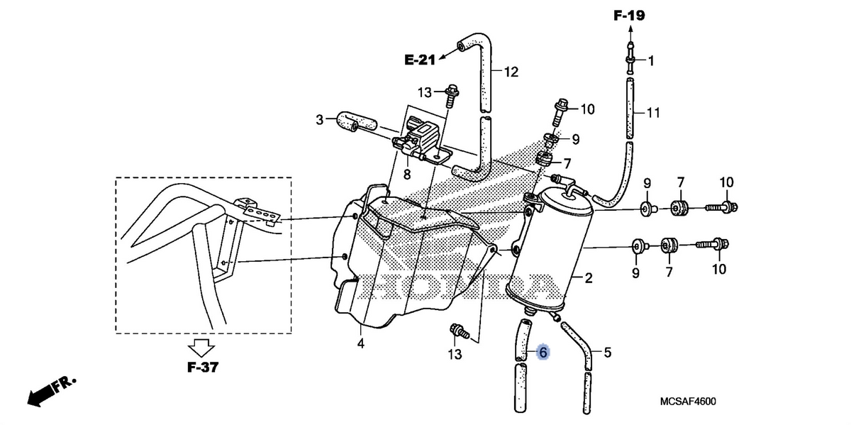 Honda OEM part 17415-MCS-710