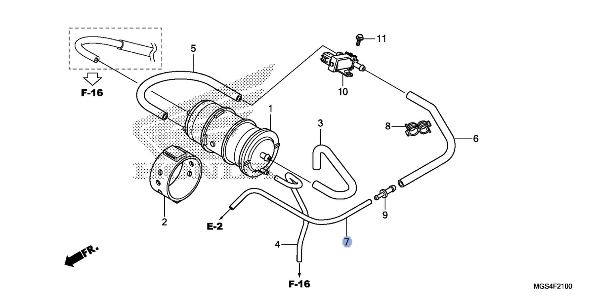 Honda OEM part 17415-MGS-T50