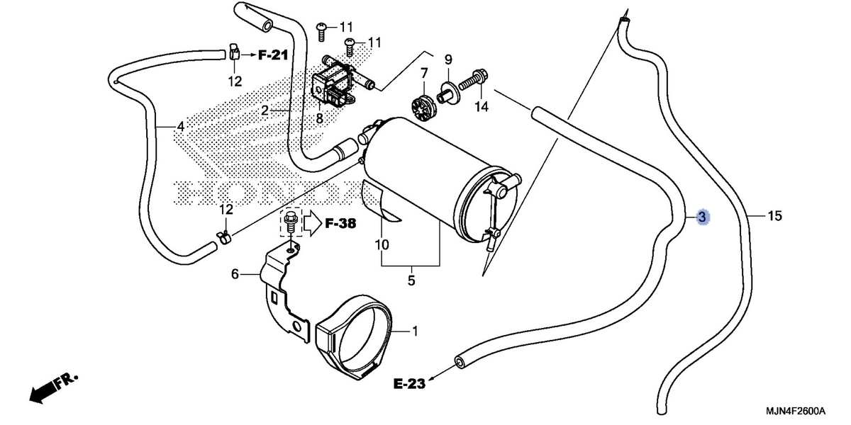 Honda OEM part 17415-MJN-A00