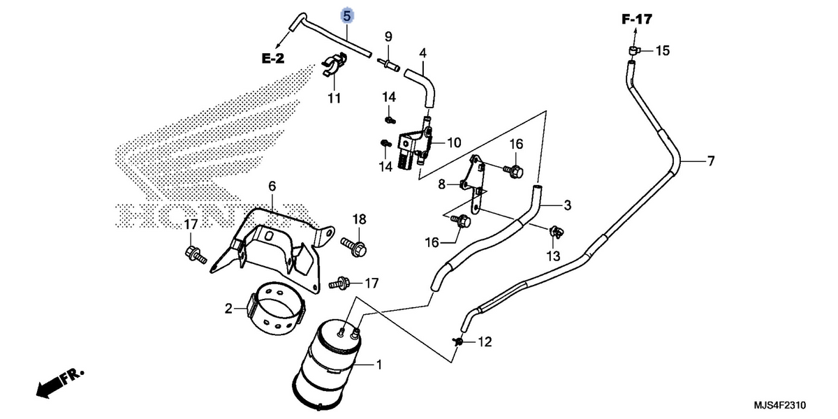 Honda OEM part 17415-MJS-A90