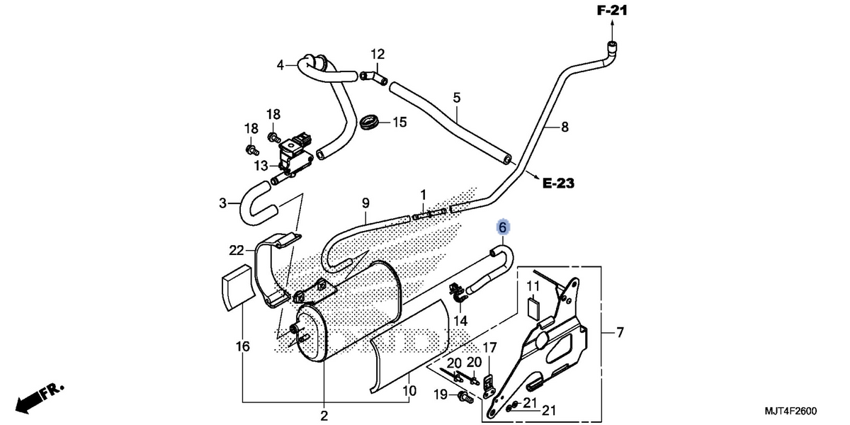 Honda OEM part 17415-MJT-A00