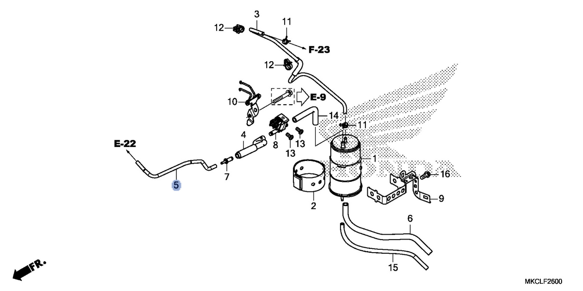 Honda OEM part 17415-MKC-A00
