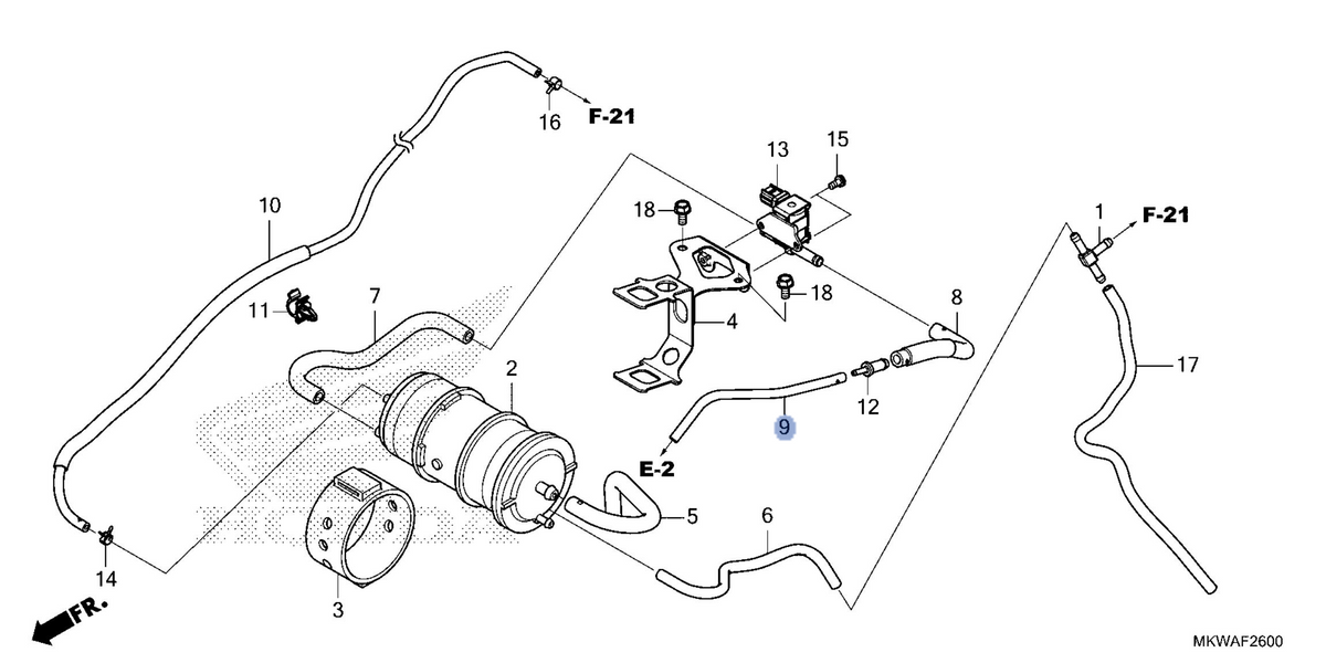 Honda OEM part 17415-MKW-D00