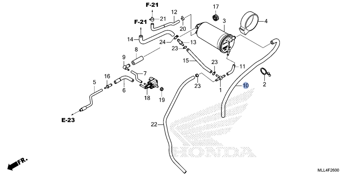 Honda OEM part 17415-MLL-D00