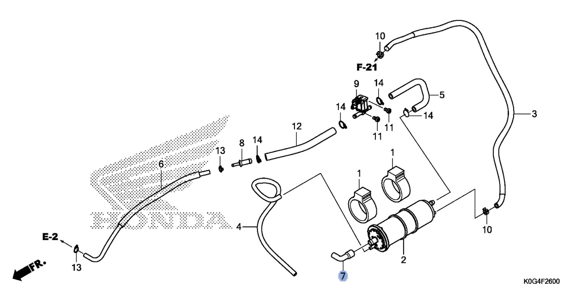 Honda OEM part 17416-K0G-900