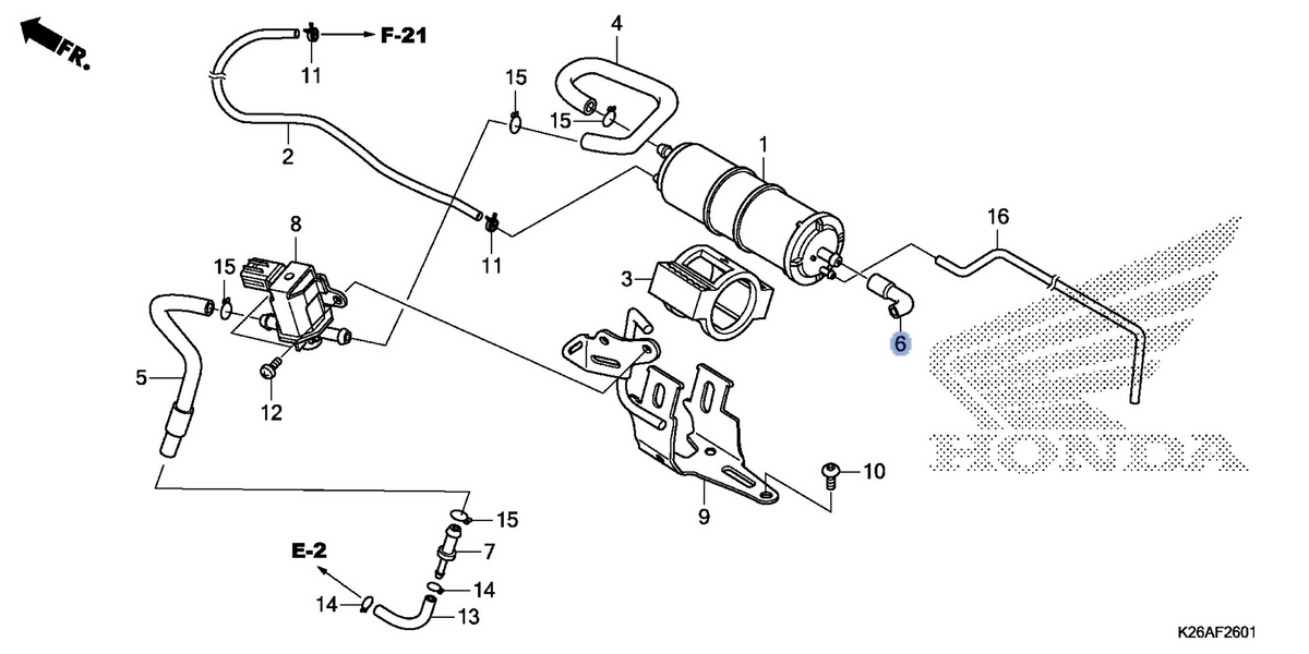 Honda OEM part 17416-K26-C30