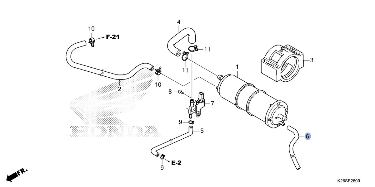 Honda OEM part 17416-K26-G10