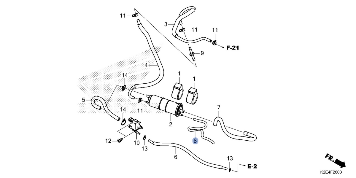 Honda OEM part 17416-K2E-T00