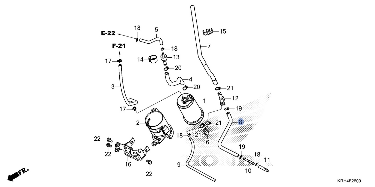 Honda OEM part 17416-KRH-J00