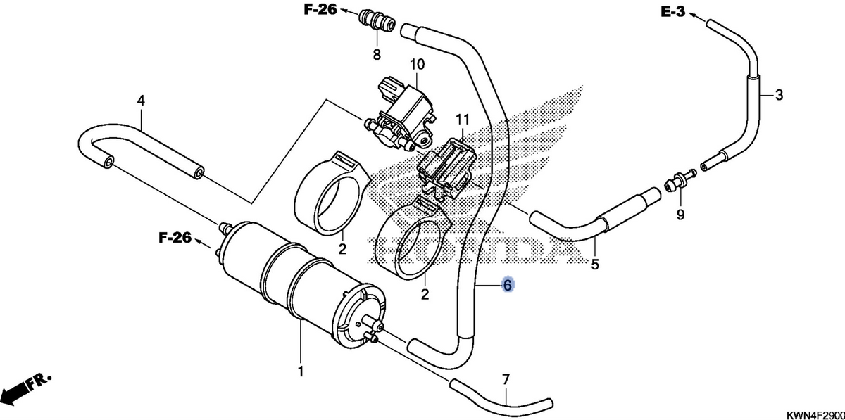 Honda OEM part 17416-KWN-670