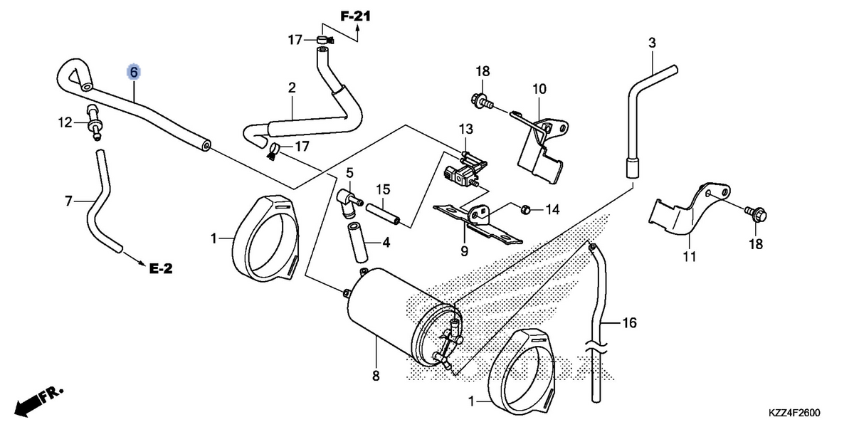 Honda OEM part 17416-KZZ-900