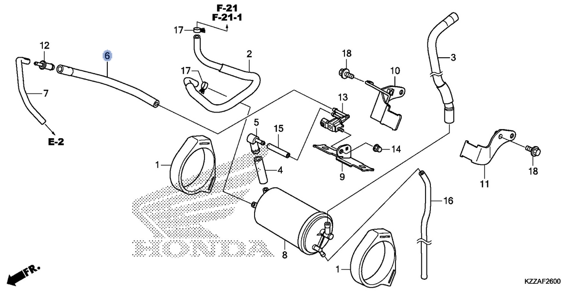 Honda OEM part 17416-KZZ-J00