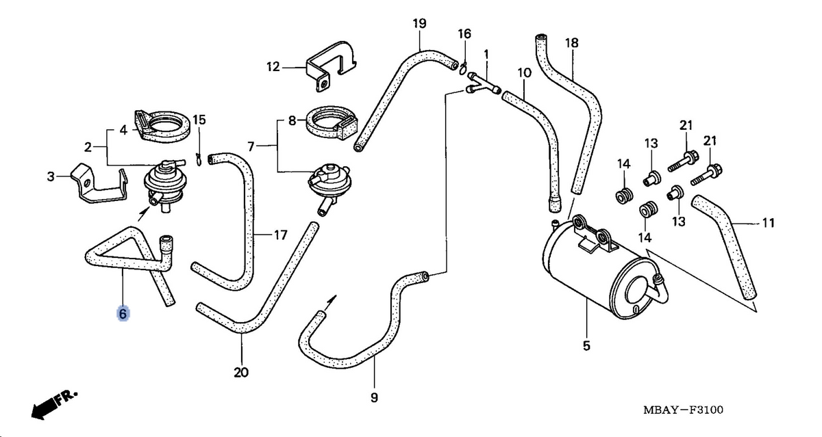 Honda OEM part 17416-MBA-770
