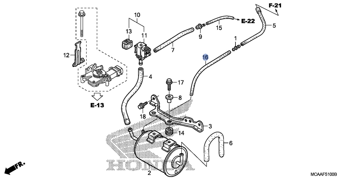 Honda OEM part 17416-MCA-S40