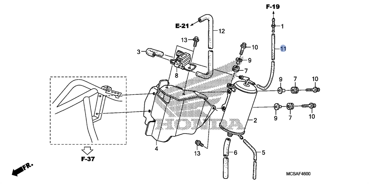 Honda OEM part 17416-MCS-R10
