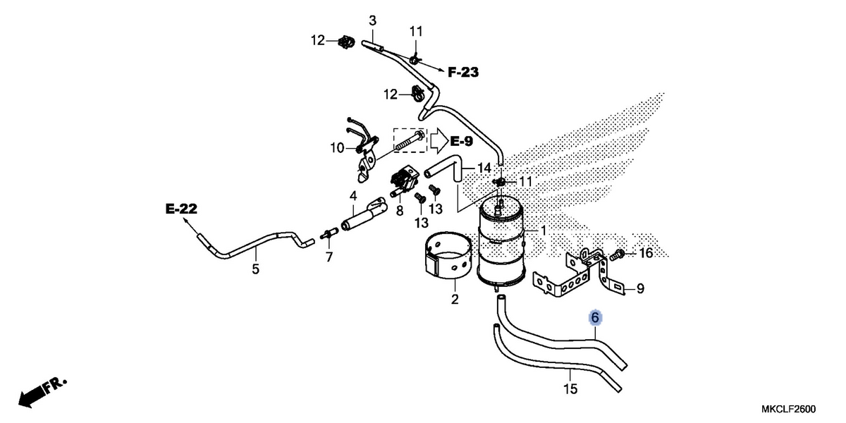 Honda OEM part 17416-MKC-A00