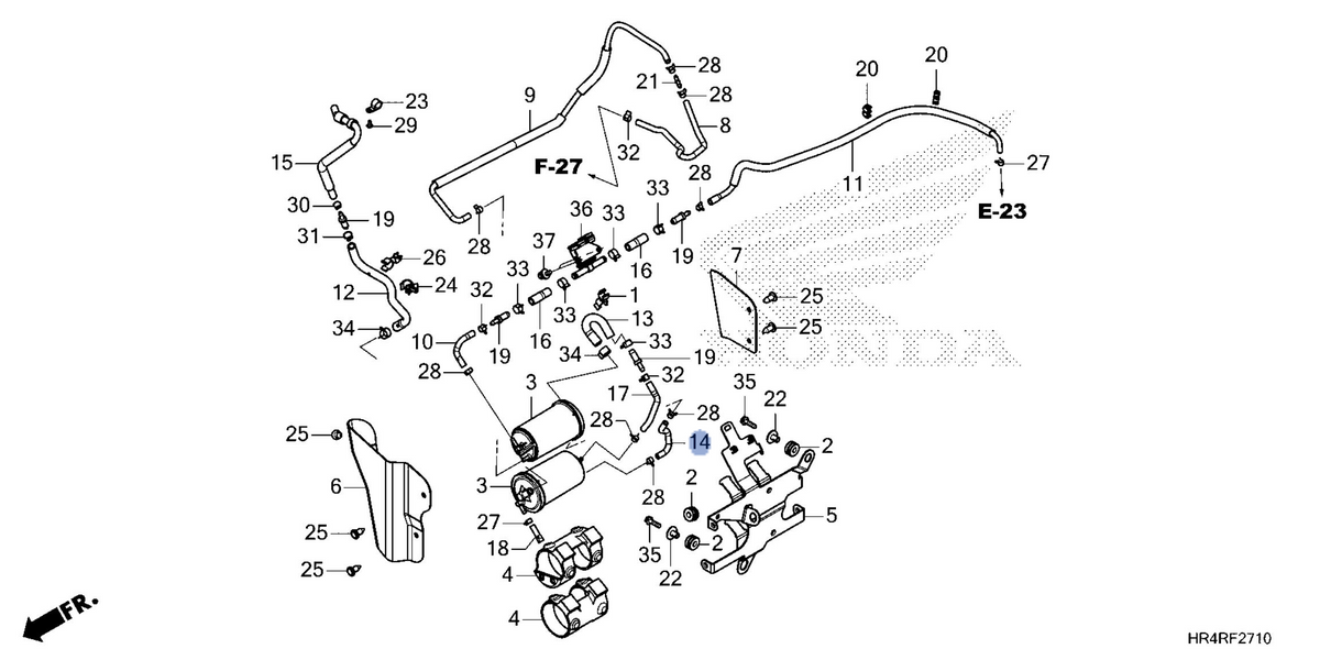 Honda OEM part 17417-HR6-B00