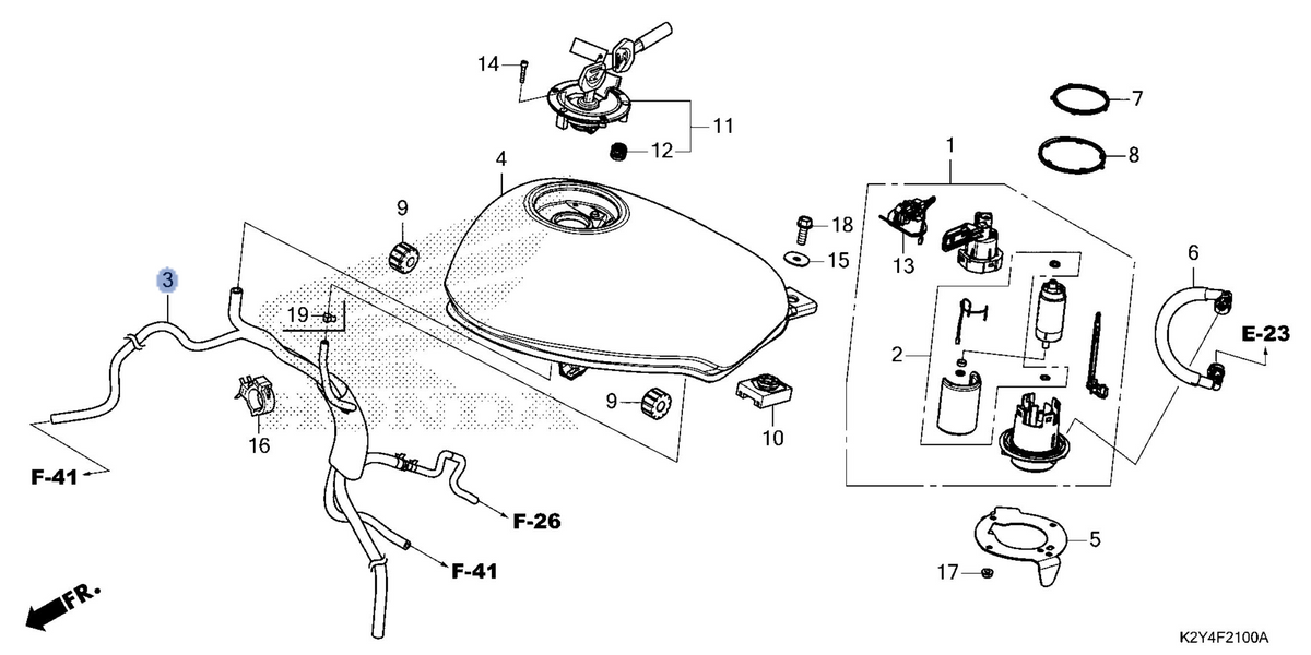 Honda OEM part 17417-K87-A00