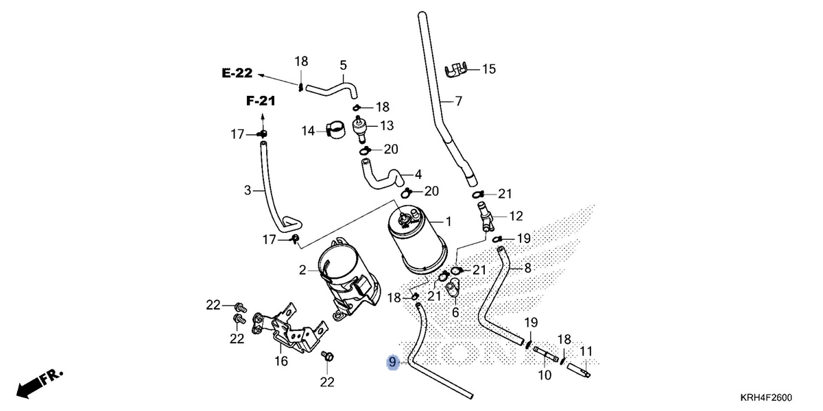 Honda OEM part 17417-KRH-J00