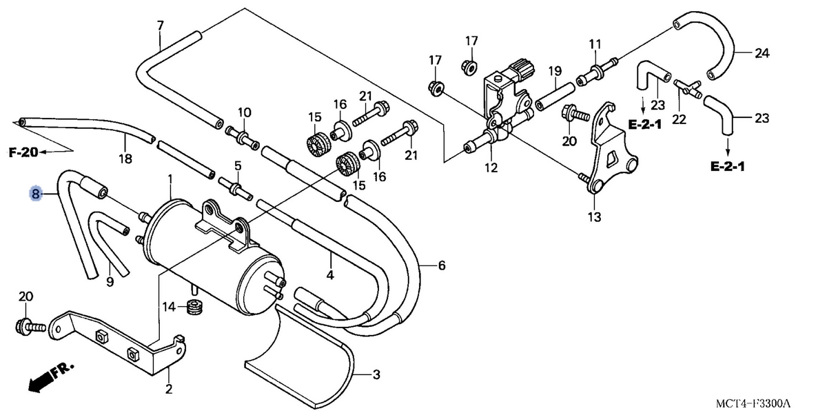 Honda OEM part 17417-MCT-681