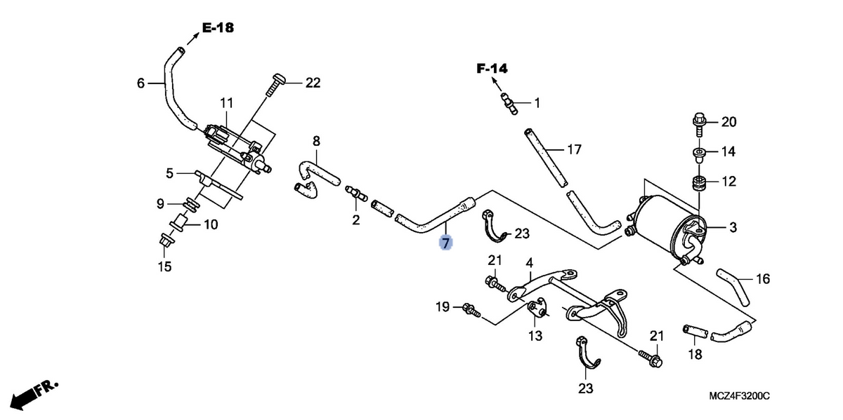 Honda OEM part 17417-MCZ-770
