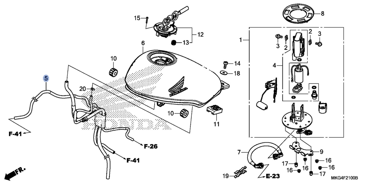 Honda OEM part 17417-MKG-A00