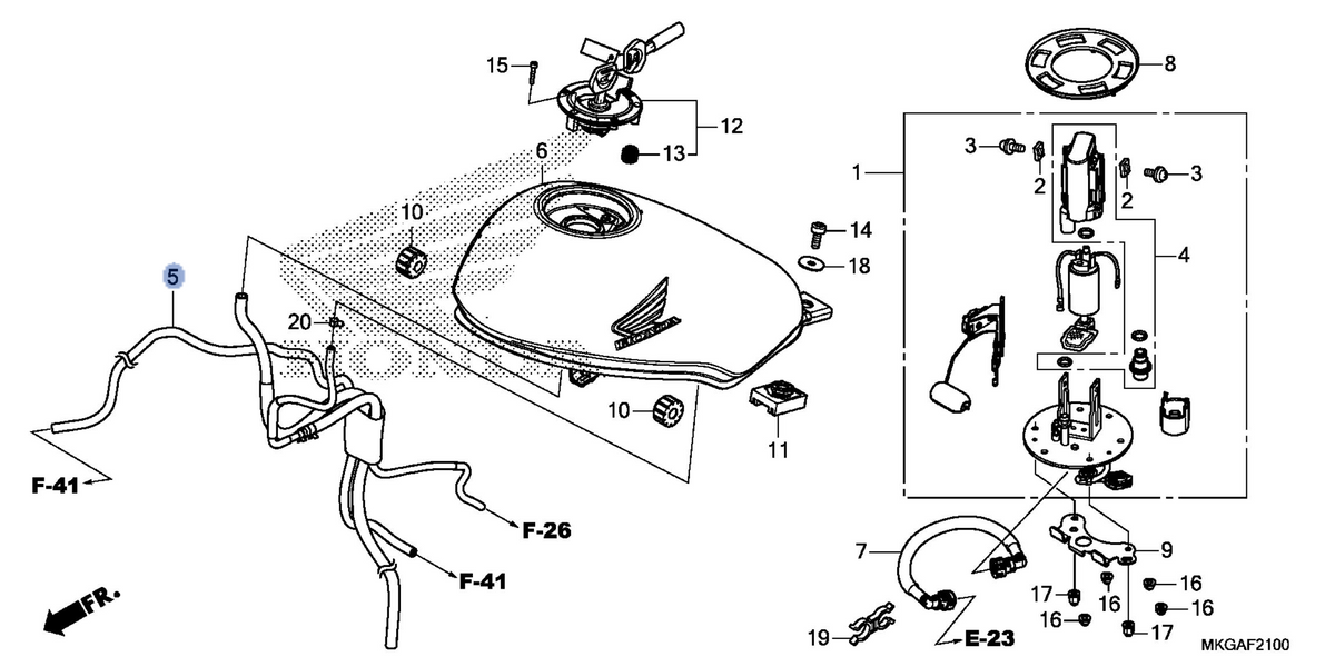 Honda OEM part 17417-MKG-L50