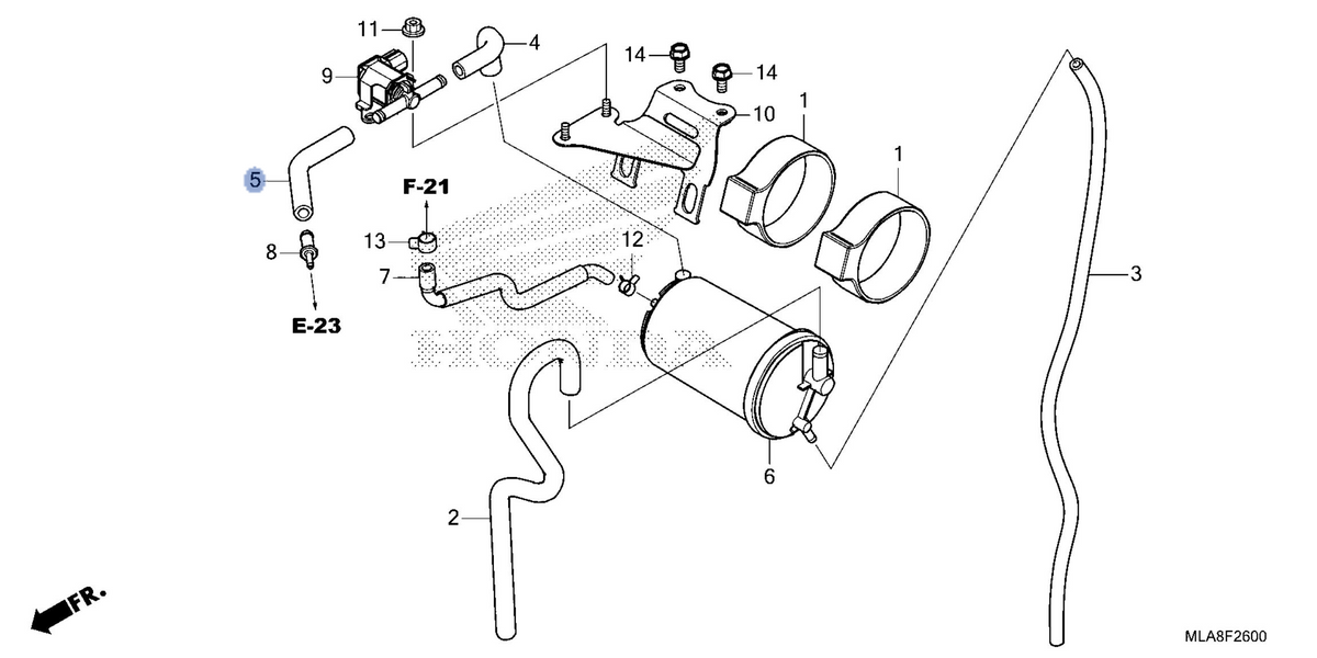 Honda OEM part 17417-MLA-A00