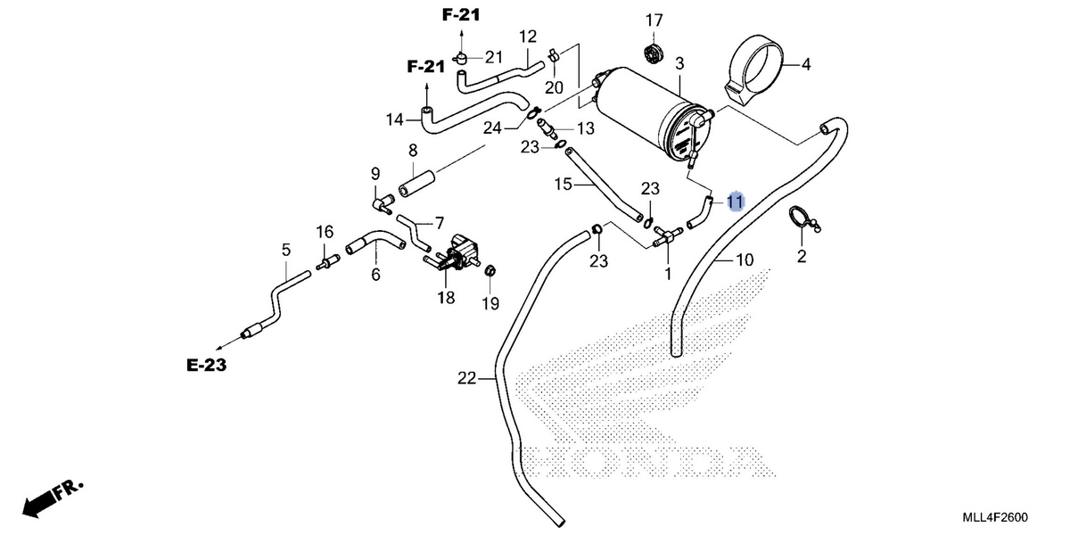 Honda OEM part 17417-MLL-D00