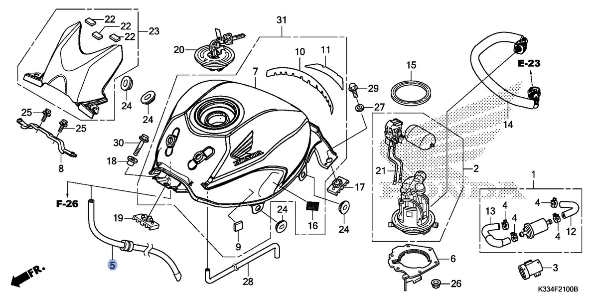 Honda OEM part 17418-KYJ-960