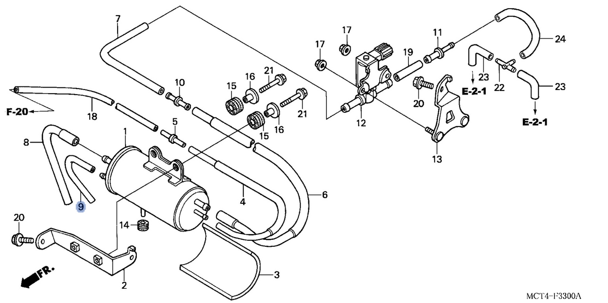 Honda OEM part 17418-MCT-682