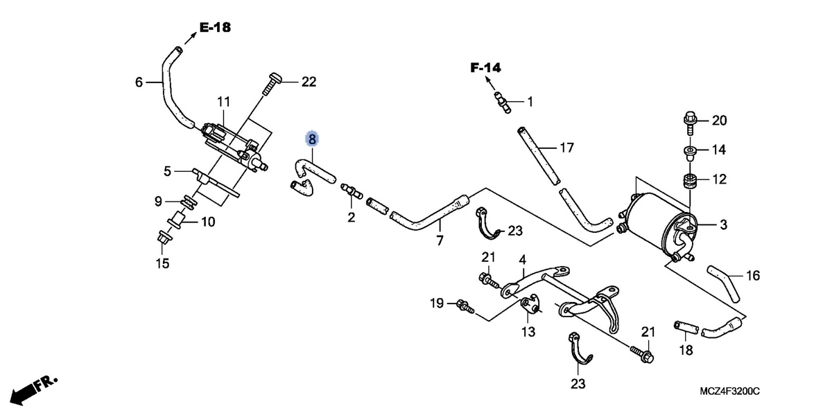 Honda OEM part 17418-MCZ-770