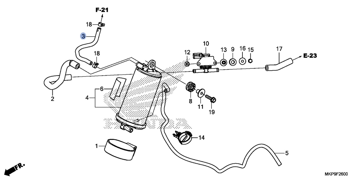 Honda OEM part 17418-MGZ-A00