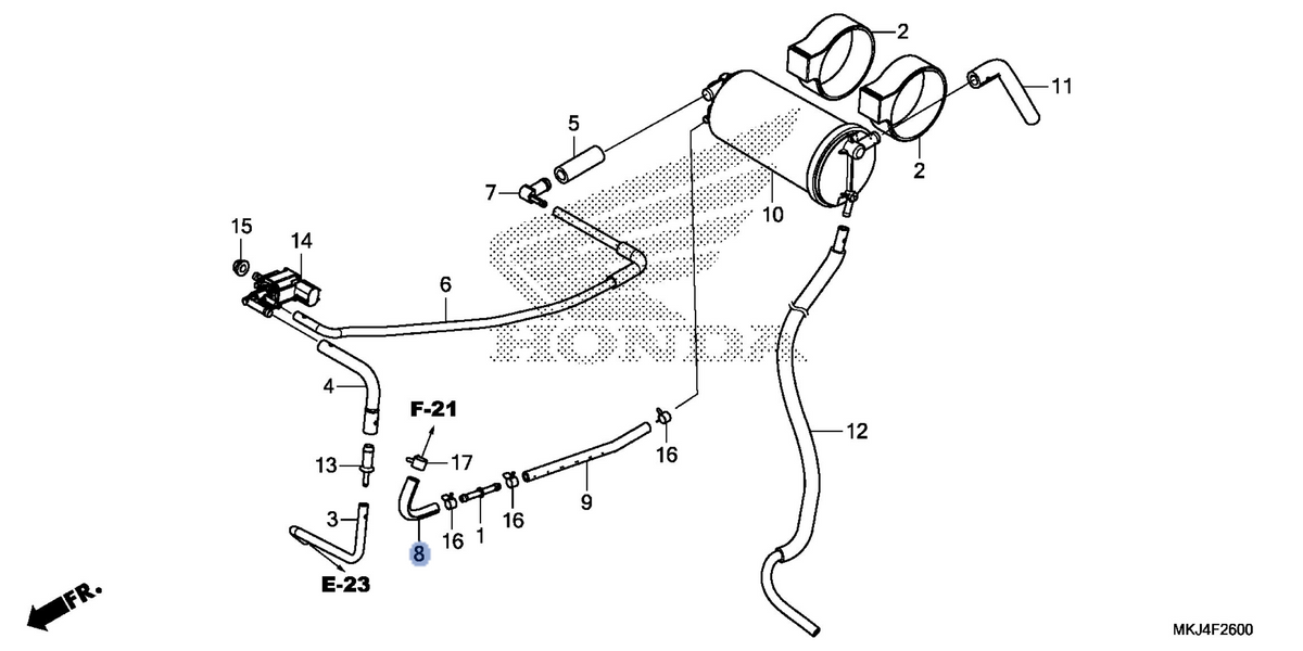 Honda OEM part 17418-MKJ-A00