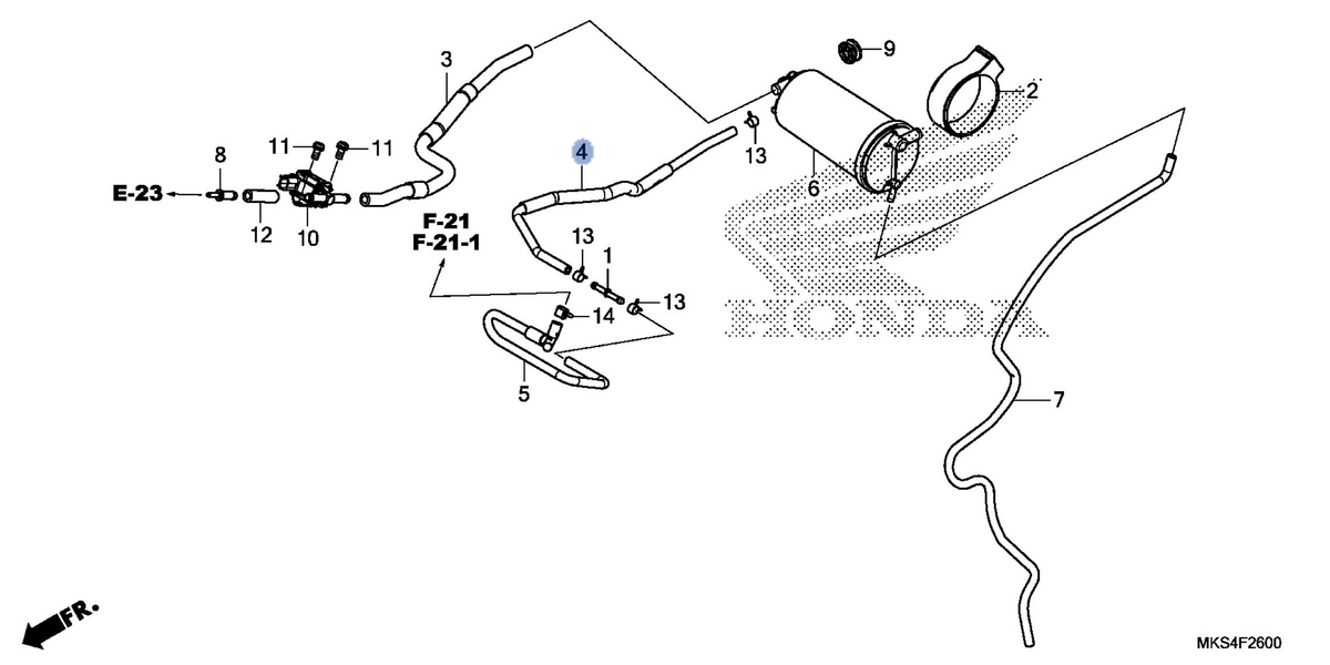 Honda OEM part 17418-MKS-A00
