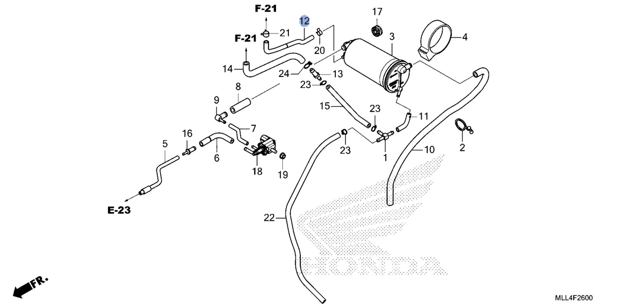 Honda OEM part 17418-MLL-A10