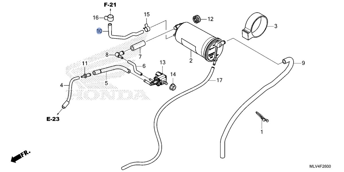 Honda OEM part 17418-MLV-A00
